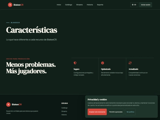 caracteristicas screenshot