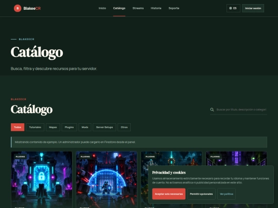 catalogo screenshot