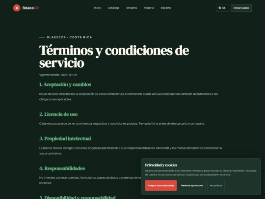 terminos screenshot