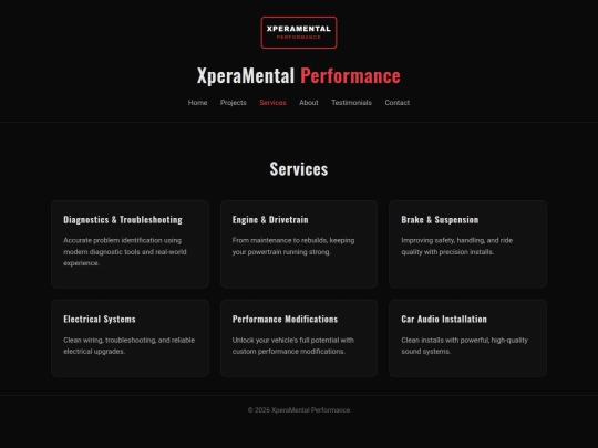 services screenshot