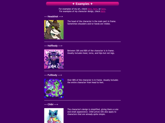 commissions/examples screenshot