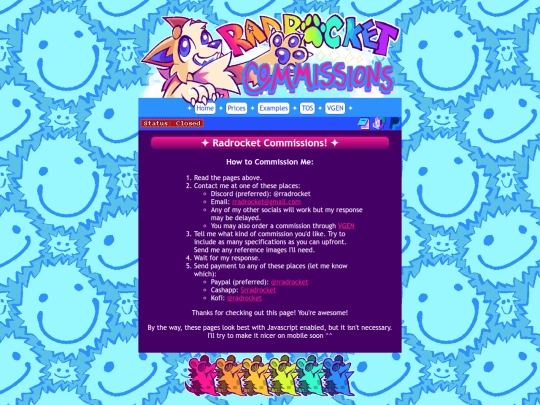 commissions screenshot