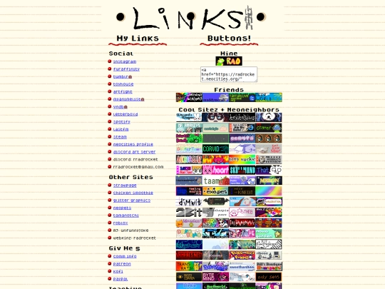 links screenshot