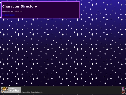 characterdirectory screenshot