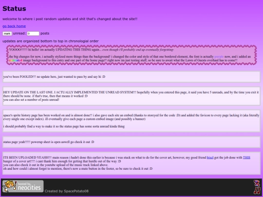 status screenshot