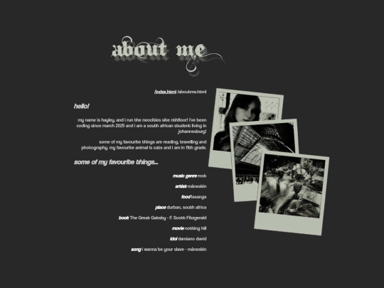 aboutme screenshot