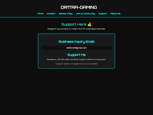support screenshot