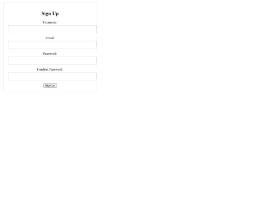 signup screenshot