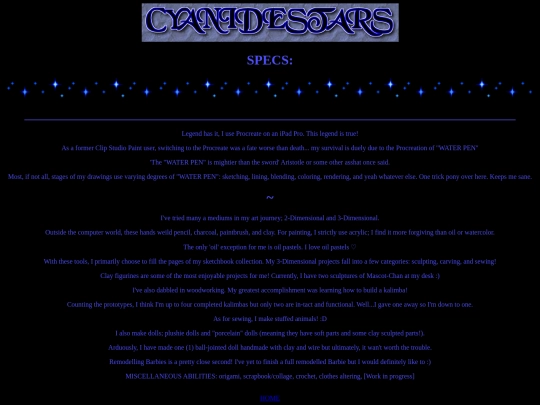 specs screenshot