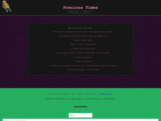 Neuroshare/precious_times screenshot