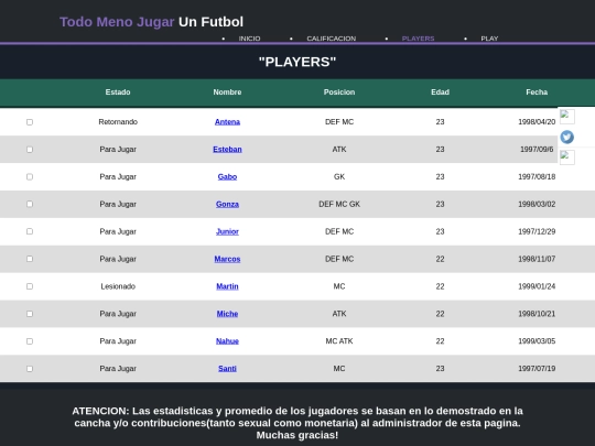 Players screenshot