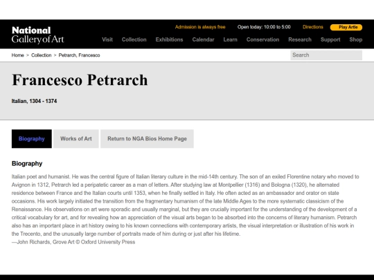 biographies/francescopetrarch screenshot