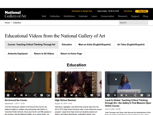 videos/education screenshot