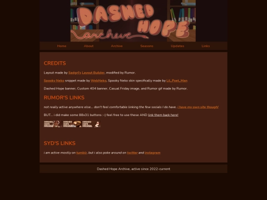 links/links-and-credits screenshot