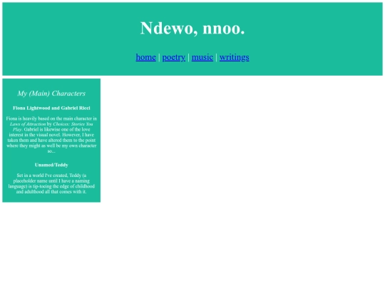 writings screenshot