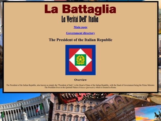 government/presidentofitaly screenshot