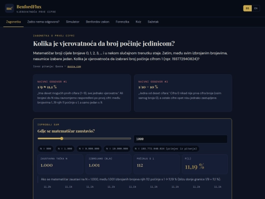 benfordflux screenshot