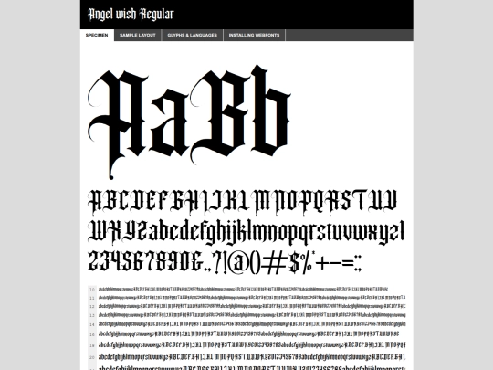 webfontkit-20260317-030915/angel_wish-demo screenshot