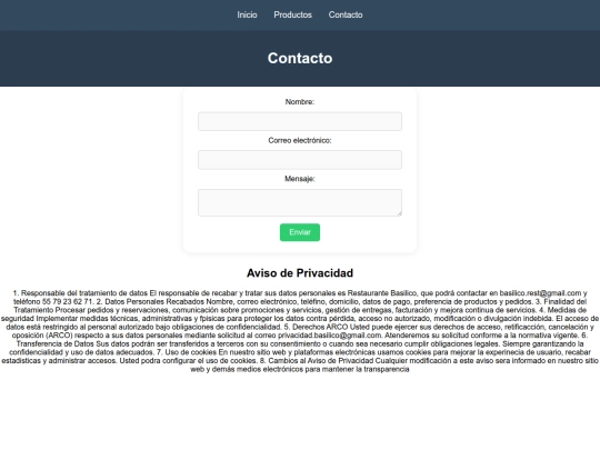 Contacto screenshot