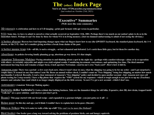 summaries screenshot