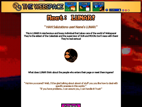 lunarspage screenshot
