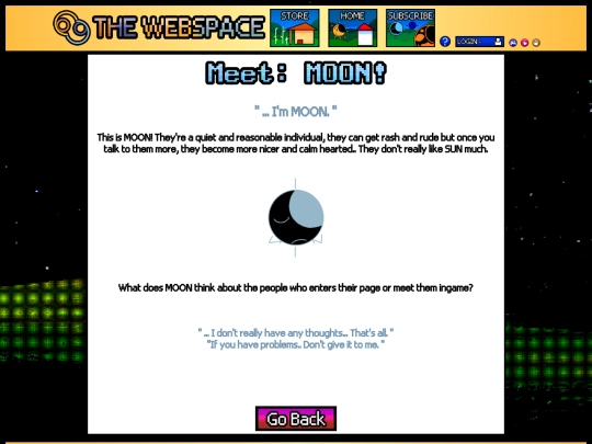 moonspage screenshot