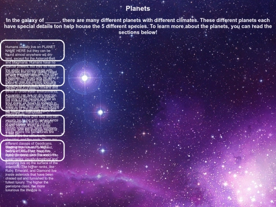 Dashboard/Planets screenshot