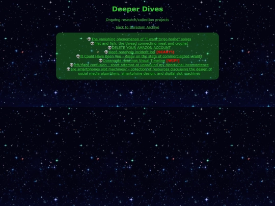 deeperdives screenshot