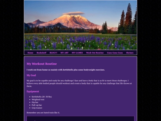 Pages/workout screenshot