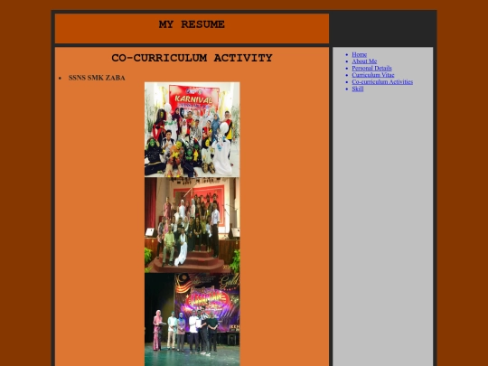 Co-curriculum Activities screenshot