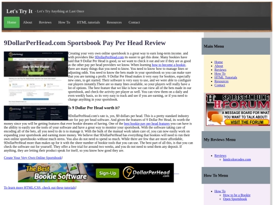 9DollarPerHead.comSportsbookPayPerHeadReview screenshot