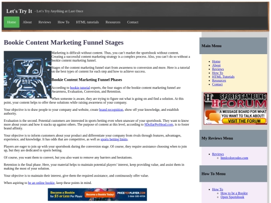 bookie-content-marketing-funnel-stages screenshot