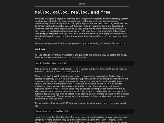 Course/C/malloc screenshot