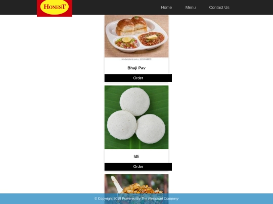 menu screenshot