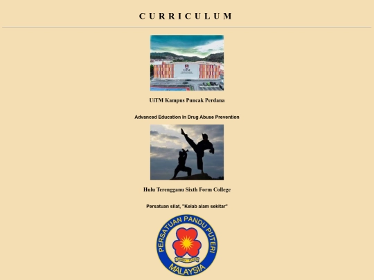 curriculum screenshot