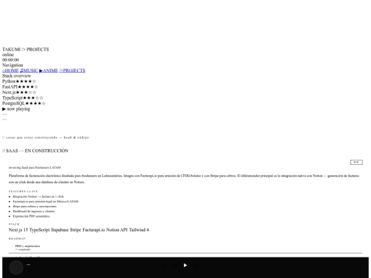 projects screenshot