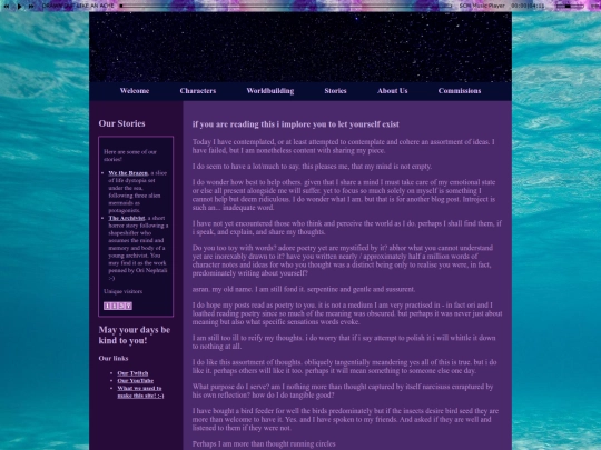 Pages/Blog Posts/Omachas_Amblings/if-you-are-reading-this-please-let-yourself-exist screenshot