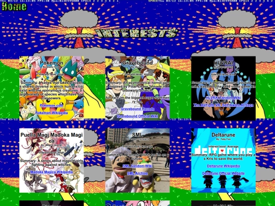 Interests screenshot