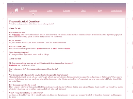 faq screenshot