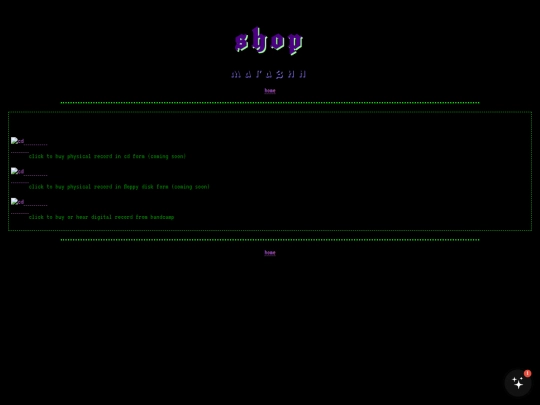 menu/shop screenshot