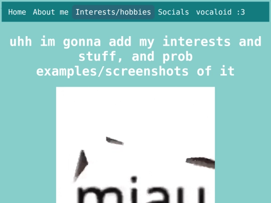 interests hobbies/interests screenshot