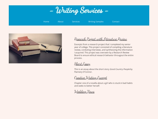 writingsamples screenshot