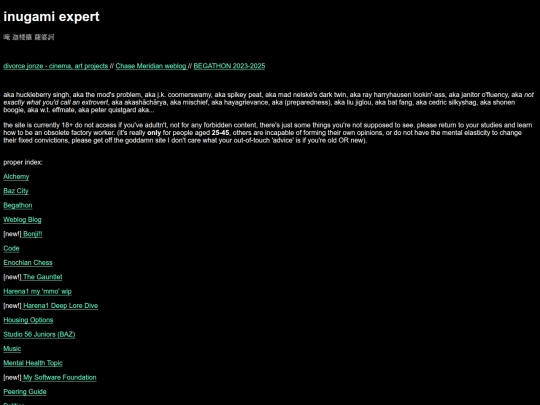 index screenshot