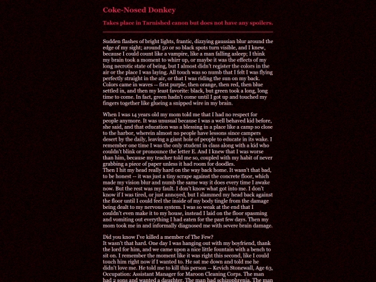 thoughts/cokenoseddonkey screenshot