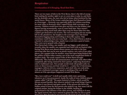 thoughts/respirator screenshot