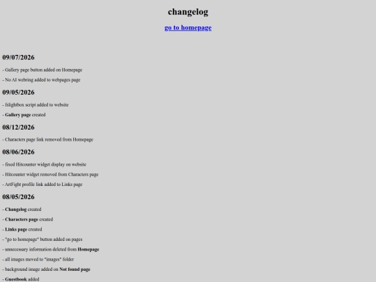 changelog screenshot