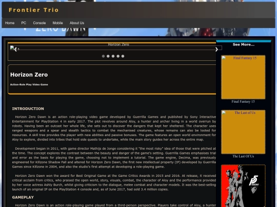 article/article_Console_HorizonZero screenshot