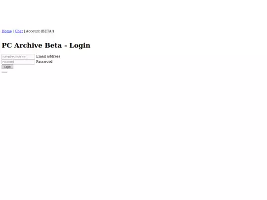login screenshot