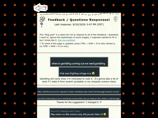 blog/responses screenshot