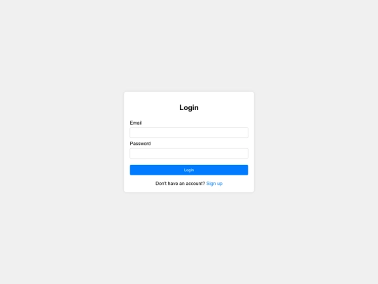 login screenshot
